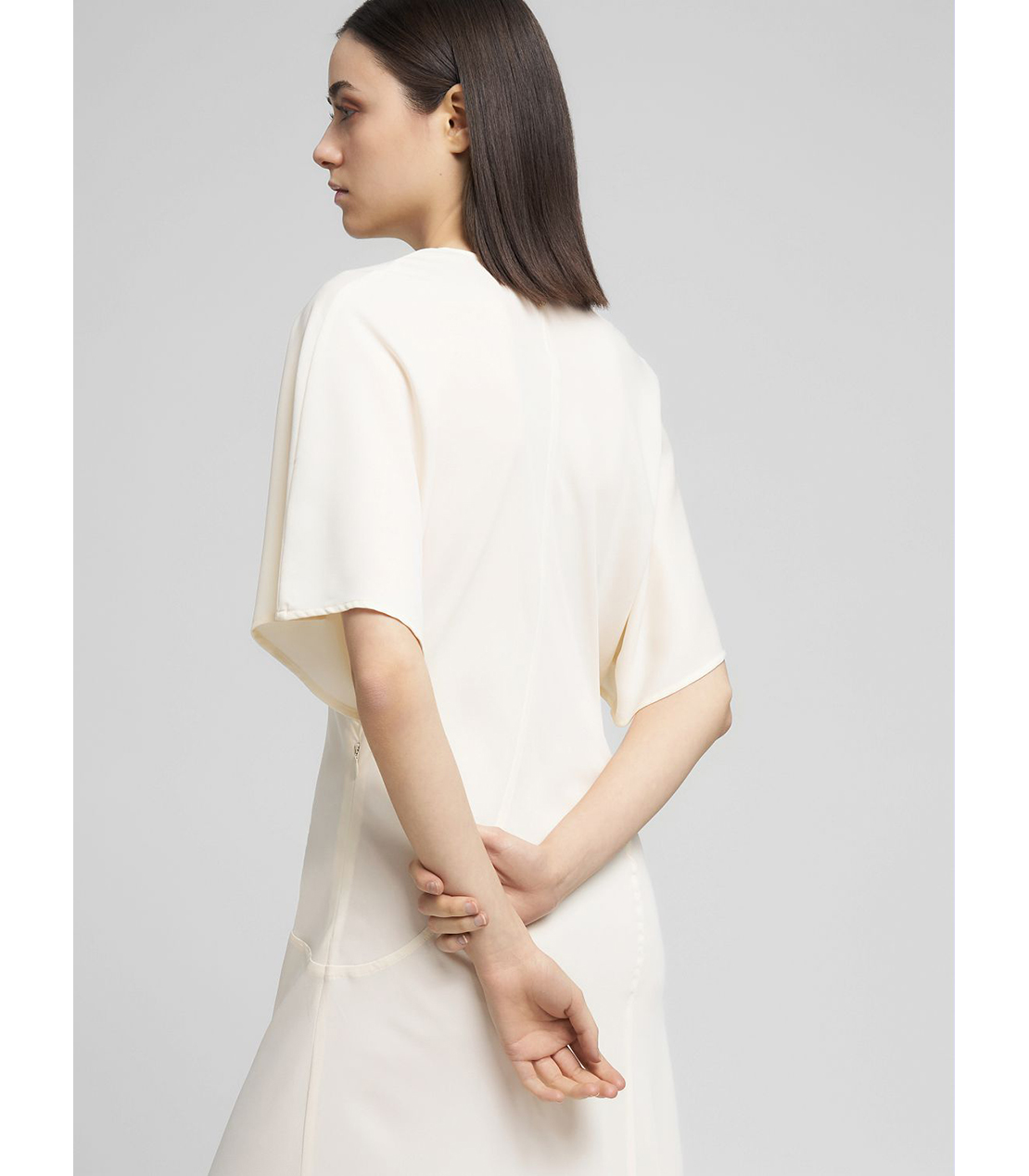 ポリサテン ミディドレス 詳細画像 オフホワイト 5